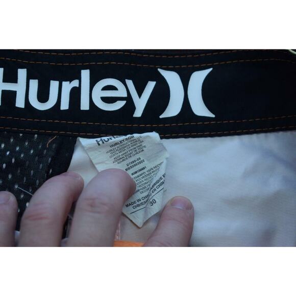 34076 Mens Hurley Performance Orange Athletic Board Shorts Size 30 - Picture 4 of 5